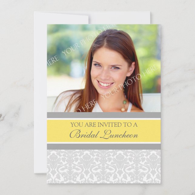 Invitación al almuerzo de la novia con foto de Lem (Anverso)