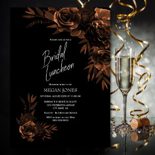Invitación al almuerzo de la novia floral de bronc