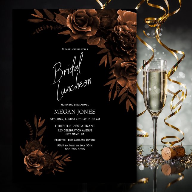 Invitación al almuerzo de la novia floral de bronc (Subido por el creador)