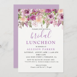 Invitación al almuerzo de la novia floral Purple L