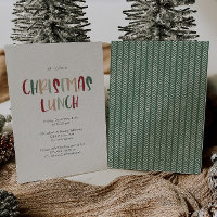 Invitación al almuerzo de Navidades coloridos y ve