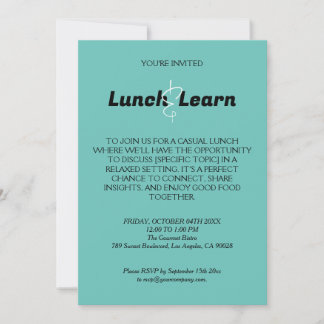 Invitación al almuerzo de negocios informal