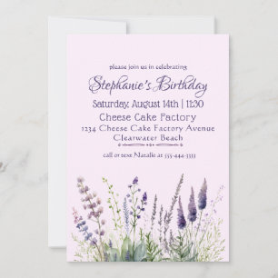 Invitación al almuerzo del cumpleaños de las mujer