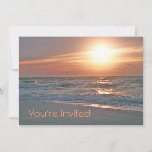 Invitación al amanecer de la playa (con dos imágen