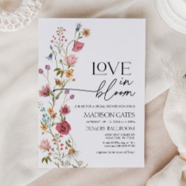 Invitación al amor en flor, ducha de novias con fl