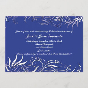 Invitación al aniversario de Blue Swirly