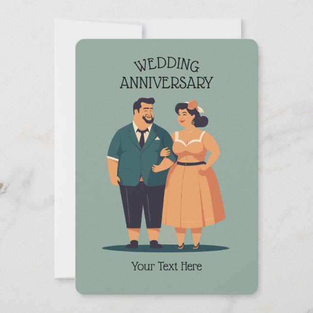 Invitación al aniversario de la pareja de bodas (Anverso)