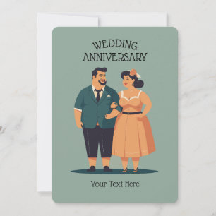 Invitación al aniversario de la pareja de bodas