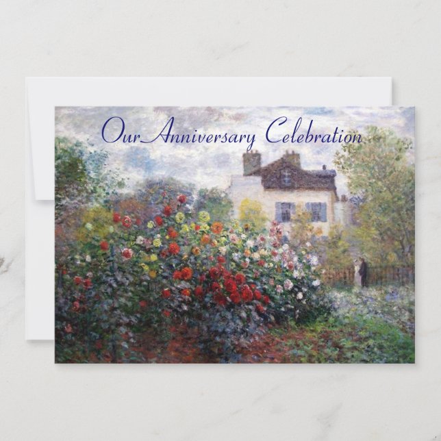 Invitación al aniversario de las flores del jardín (Anverso)