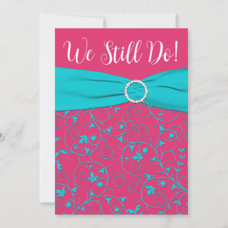 Invitación al aniversario de Pink, Aqua Swirls