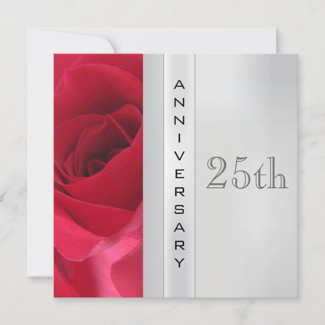 Invitación al aniversario de Silver Boda (Anverso)