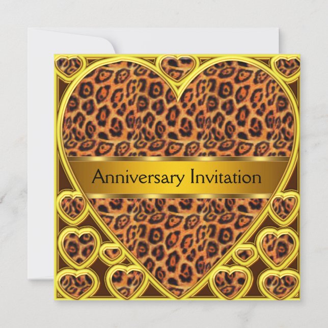 Invitación al aniversario del Art Deco Leopard Bod (Anverso)