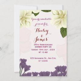 Invitación al aniversario del boda