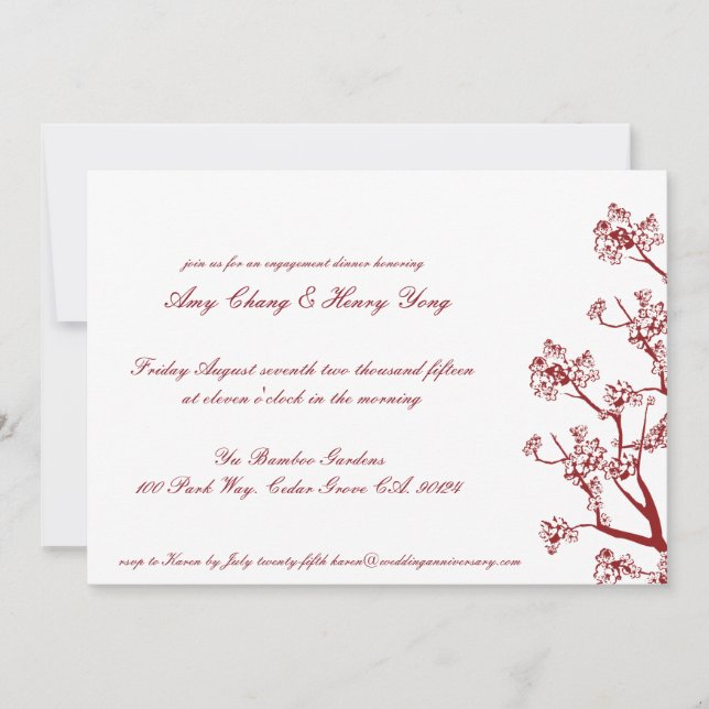 Invitación al aniversario del Boda de flores de ce