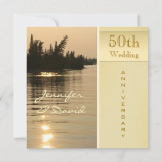 Invitación al aniversario del Boda de Oro del atar