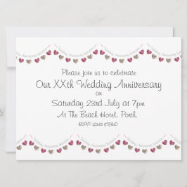 Invitación al Aniversario del Boda del amarre de l