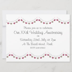 Invitación al Aniversario del Boda del amarre de l