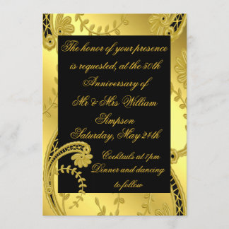Invitación al Aniversario del Boda Dorado