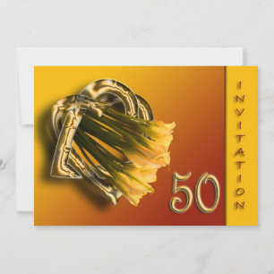 Invitación al Aniversario del Boda Dorado de Calla