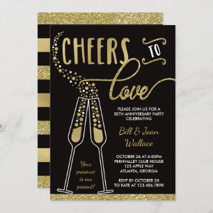 Invitación al aniversario del boda, Purpurina fals