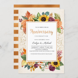 Invitación al aniversario del otoño del girasol