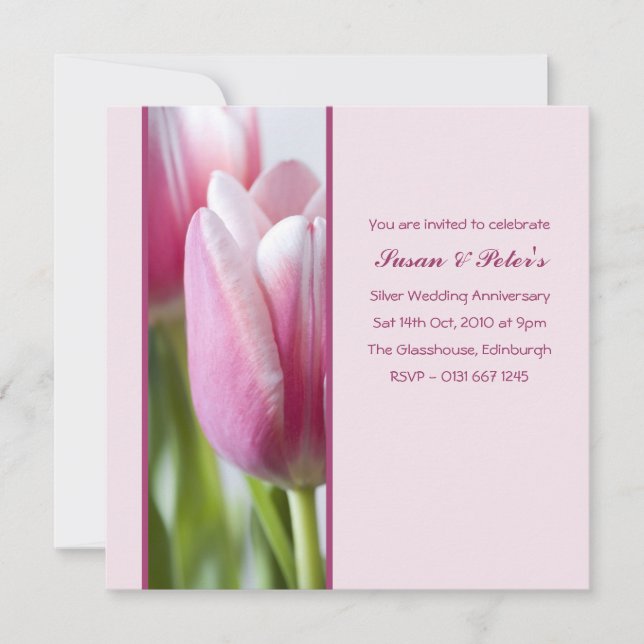 Invitación al Aniversario del Tulipán Rosa (Anverso)