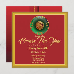 Invitación al Año Nuevo Chino del Conejo Jade