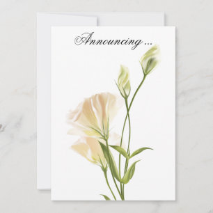 Invitación al anuncio de Boda de Flores de Marfil 