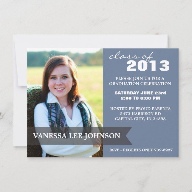 Invitación al anuncio de graduación (Anverso)