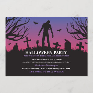 Invitación al apocalipsis no-muerto de Fiesta zomb