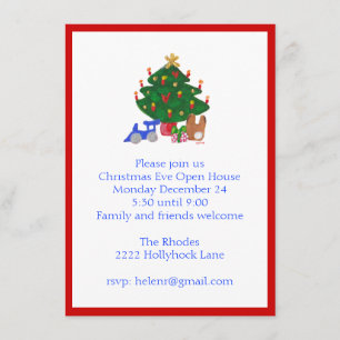 Invitación al árbol de Navidad