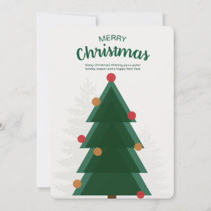 Invitación al Árbol de Navidad Verde Merry Christm