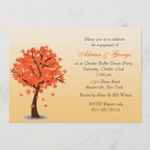 Invitación al árbol de otoño