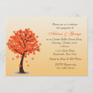 Invitación al árbol de otoño
