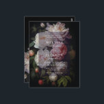 Invitación al Arco Boda de la Peonía Blanca Moody<br><div class="desc">Moody white peony boda floral,  suite inspirada en el estilo holandés.</div>