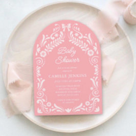 Invitación al arco de Baby Shower de la Chica mexi