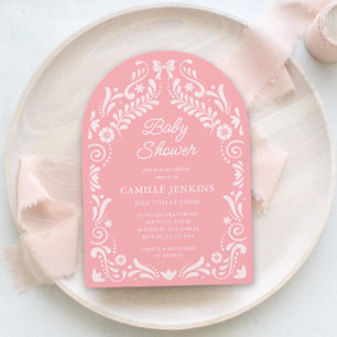 Invitación al arco de Baby Shower de la Chica mexi
