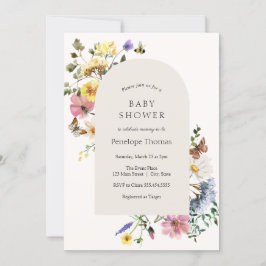 Invitación al arco de Baby Shower Wildflower Meado