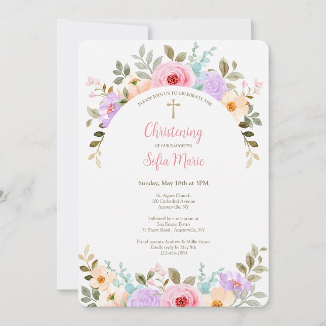 Invitación al arco de jardín (Anverso)