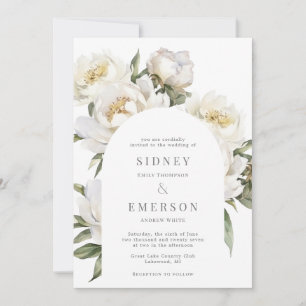 Invitación al arco del Boda floral White Peony