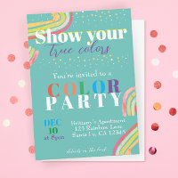 Invitación al arco iris Fiesta de color