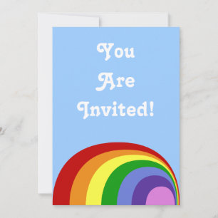 Invitación al arco iris retro