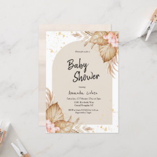 Invitación al arco moderno del Boho Baby Shower
