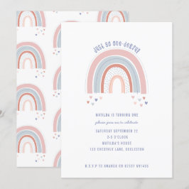 Invitación al arcoiris y al corazón para el primer