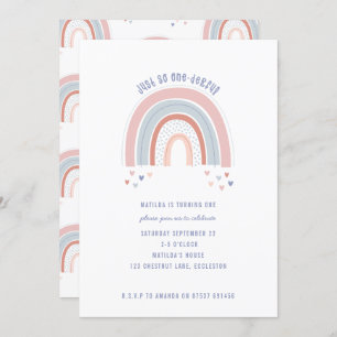 Invitación al arcoiris y al corazón para el primer