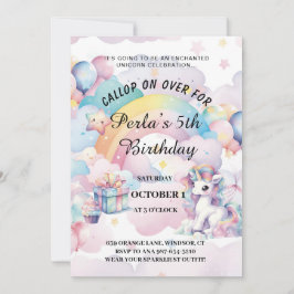 Invitación al arcoiris y cumpleaños mágico 2025