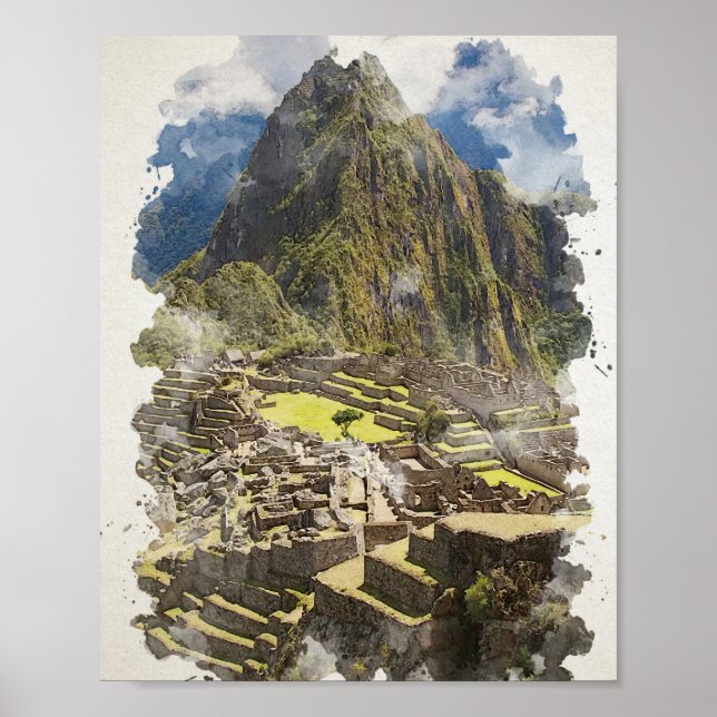 Invitación al arte acuático de Machu Picchu Perú (Frente)