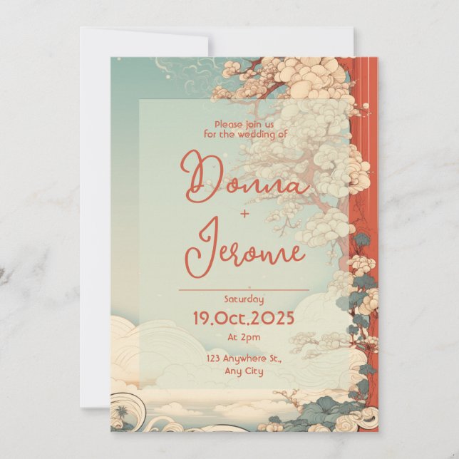 Invitación al arte japonés vintage (Anverso)