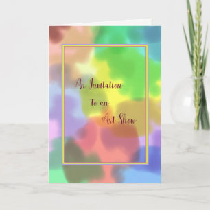 Invitación al arte Mostrar un diseño colorido