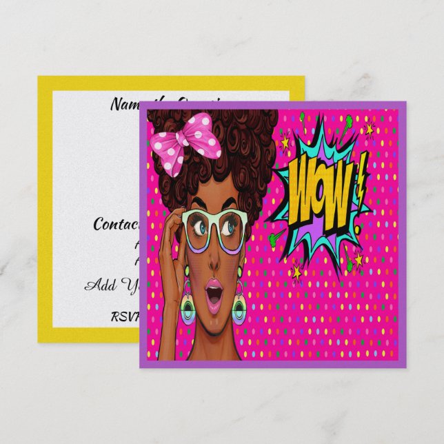 Invitación al arte pop (Anverso / Reverso)